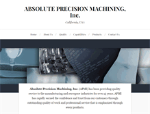 Tablet Screenshot of absoluteprecisionmachining.com